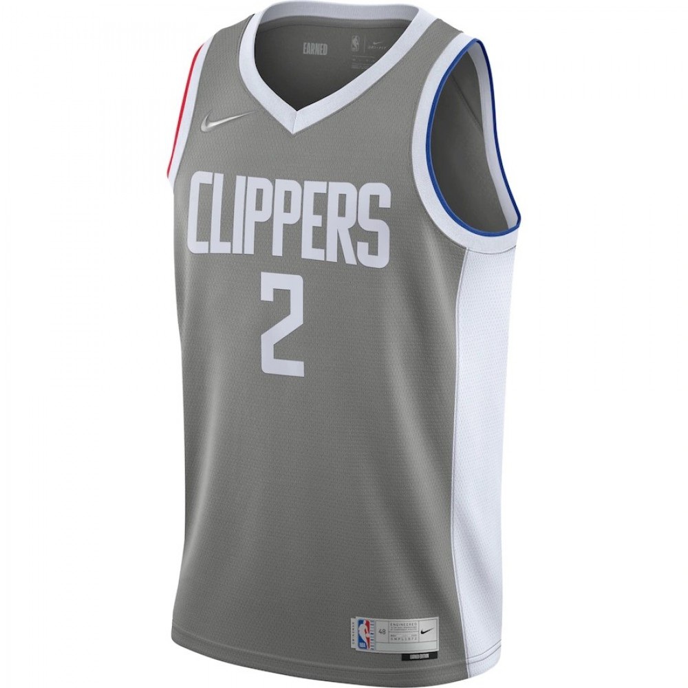 Men's LA Clippers Kawhi Leonard #2 Gray 2020/21 Swingman Player Jersey - Earned Edition-Pro Kit Vault | Brand New 26/27 Sports Jerseys